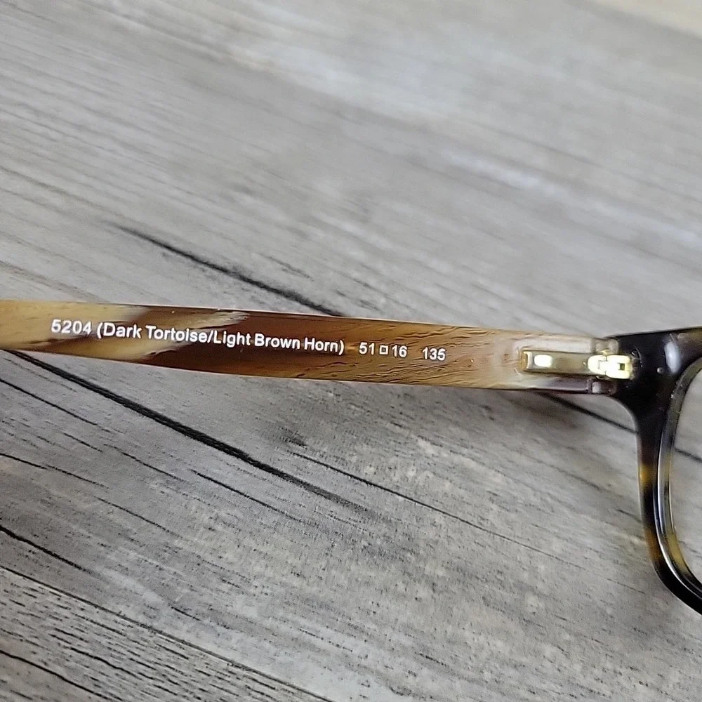 Coach Libby 6047 5204 Dark Tortoise Light Brown Horn 51-16-135 Eyeglasses Frames
